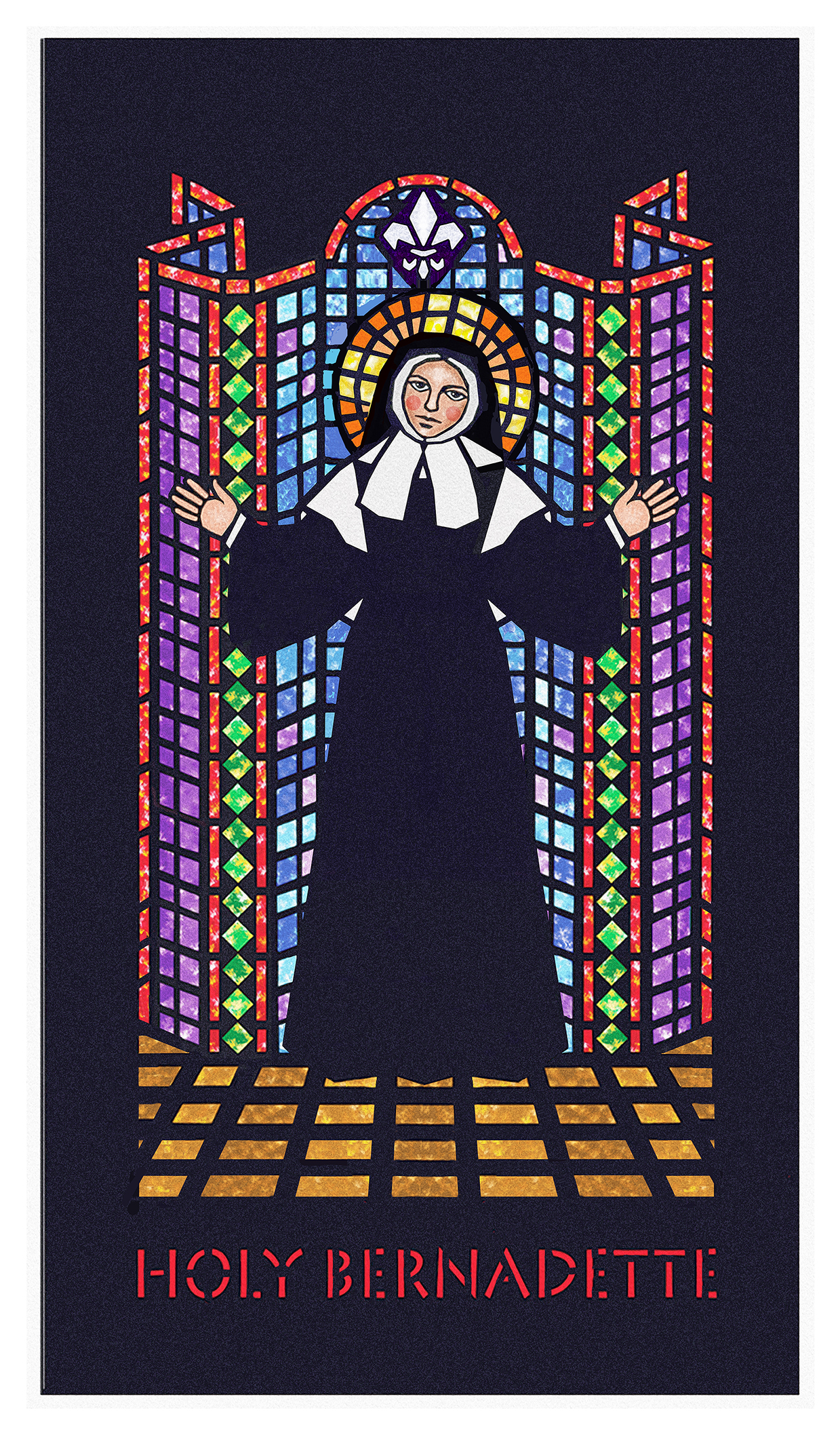 Bernadette faceted window